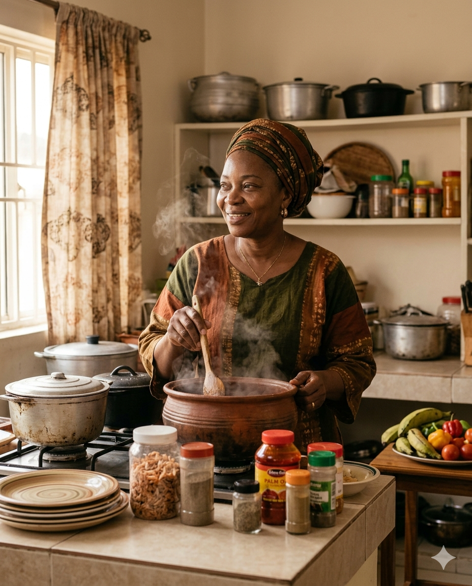 Adaeze in her kitchen