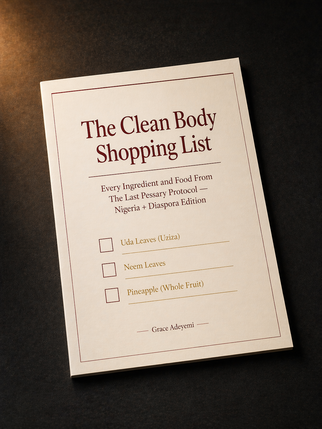 Bonus 1 — The Clean Body Shopping List